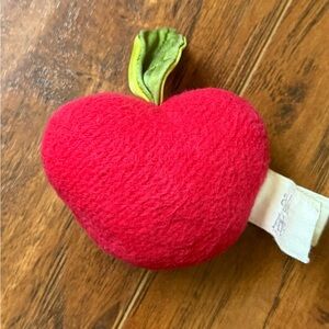 Apple Park Red Apple Baby Rattle Toy Real Apple Seeds Inside Plush Stuffed Fruit